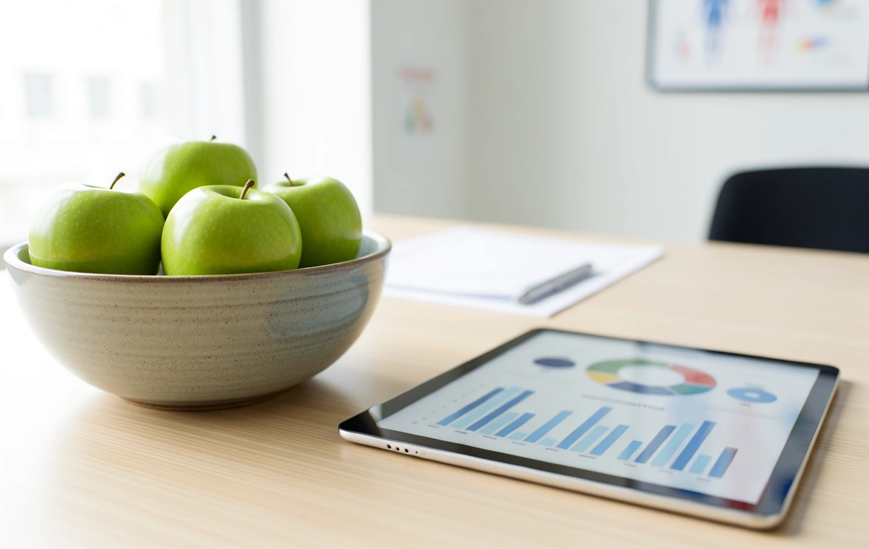 Professional nutrition workspace